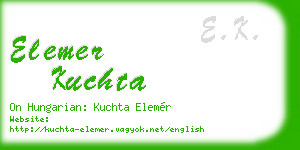 elemer kuchta business card